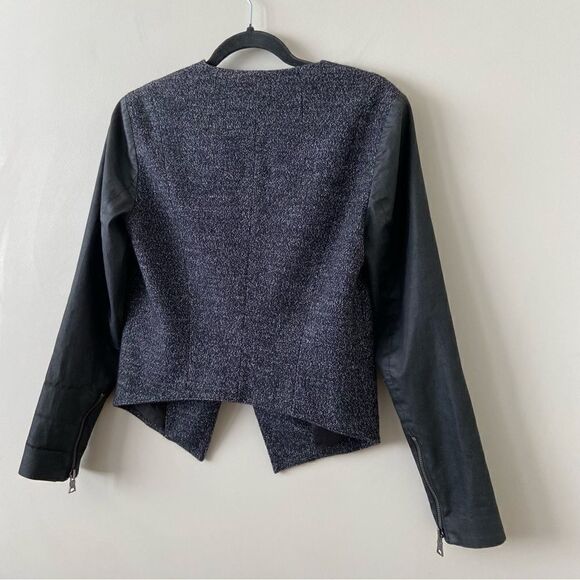 Banana Republic-Wool Blend Tweed Moto Cropped Jacket - Picture 2 of 10